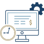 graphic showing automated receipts in a dashboard